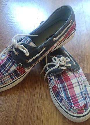 Мокасины sperry topsider, в клетку, 41