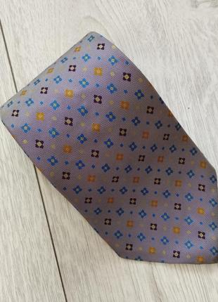 Мужской галстук принт колорблок5 фото