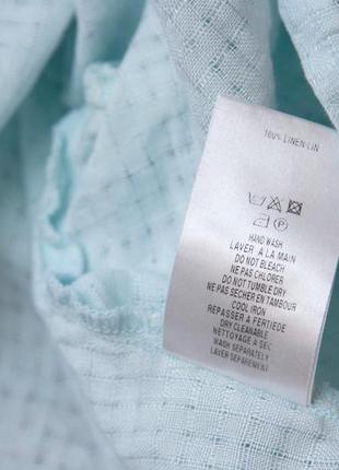 Рубашка - блуза лен kaliko  цвета светлый тиффани. мережка6 фото