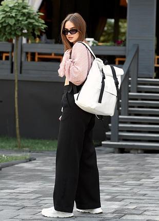 Жіночий рюкзак ролл sambag rolltop milton білий