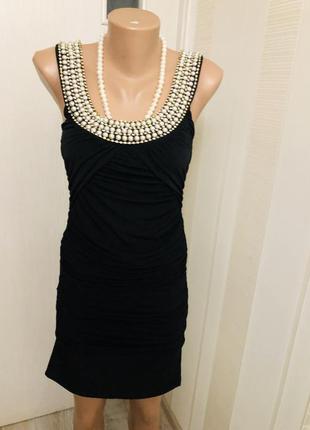Вечернее коктейльное платье стильное модное черное