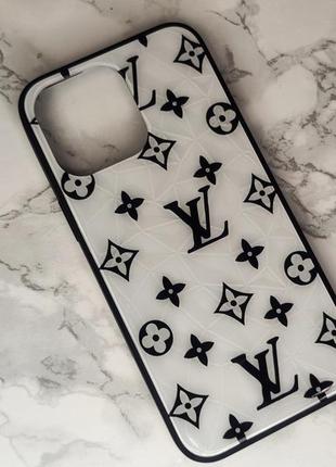 Чехол prism brand louis vuitton на iphone 14 pro max белый