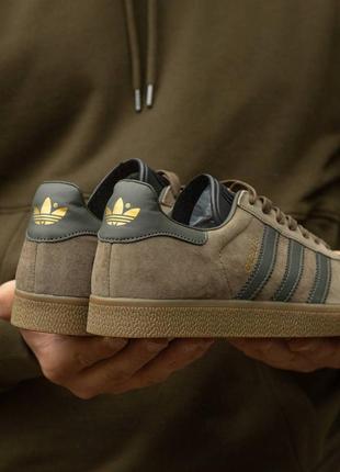 Мужские кроссовки adidas gazelle grey brown 40-41-42-43-44-45