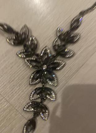 Ожерелье подвеска на шею bershka asos в стразах3 фото