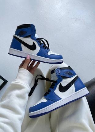 Женские кроссовки nike air jordan 1 retro game royal