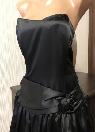 Чёрное платье бюстье etam с пышной юбкой ретро винтаж3 фото