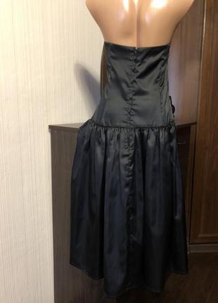 Чёрное платье бюстье etam с пышной юбкой ретро винтаж4 фото