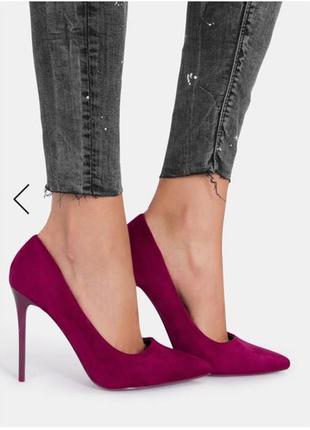 Туфли на шпильке, туфли цвет марсала