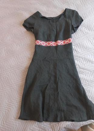 Сукня вишиванка, льон2 фото