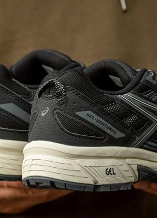 Мужские кроссовки asics gel venture 6 black beige 41-42-43-44-456 фото