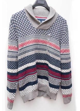 Свитер tommy hilfiger shawl-collar fair isle