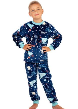 Тепла махрова піжама для дівчинки старварс , плюшевый комплект велсофт космос , тёплая пижама плюш с манжетами марвел6 фото