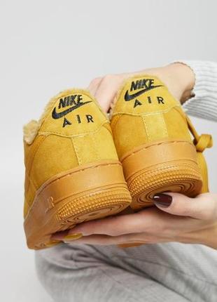 Шикарные меховые кроссовки nike air force /осень/зима/весна😍3 фото