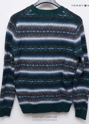 Мужской свитер кардиган tommy hilfiger green fair isle4 фото