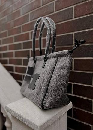 Сумка шопер celine shopper grey 3