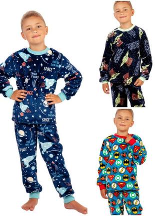 Махровая плюшевая пижама для мальчиков, махрова тепла піжама для хлопчика