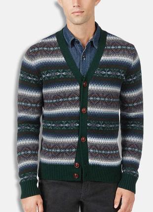 Мужской свитер кардиган tommy hilfiger green fair isle2 фото