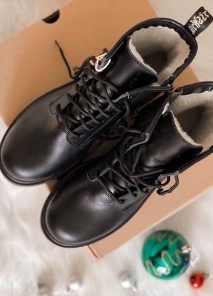 Зимние ботинки dr.martens jadon в полностью черно цвете/осень/зима/весна😍3 фото