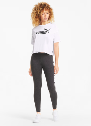 Белая женская футболка puma essentials logo women's tee новая оригинал из сша3 фото