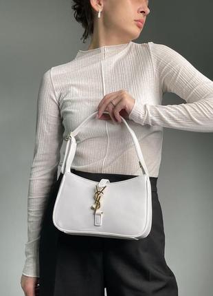 Сумка женская yves saint laurent hobo white/gold