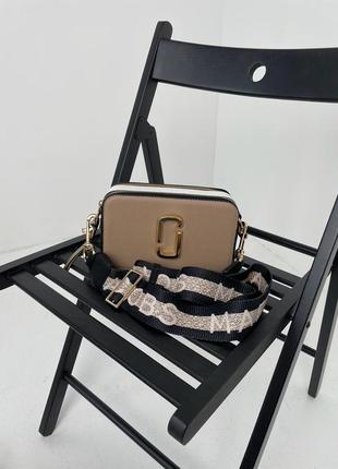 Сумка женская marc jacobs the snapsot beige/whit