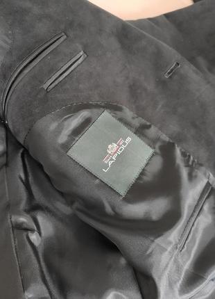 Піджак чорний брендовий люкс lapidus вельветовий замшевий жакет чоловічий 48 50 l xl2 фото