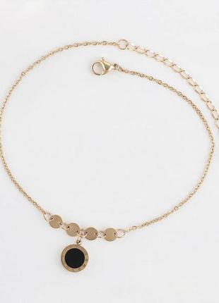 Позолочений браслет на ногу медичне золото подарунок позолоченный браслет медзолото подарок