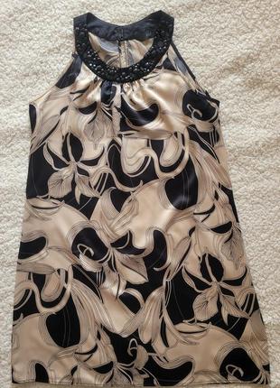 Продам летнее платье,p.s, f&f, черно-бежевое2 фото