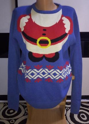 Новогодний свитер,санта клаус,дед мороз.ho,ho,ho