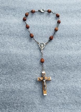 Браслет с распятьем италия