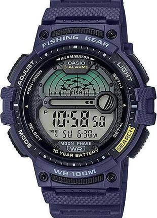 Часы наручные casio ws-1200h-2a fishing gear для рыбалки