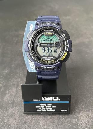 Часы наручные casio ws-1200h-2a fishing gear для рыбалки2 фото