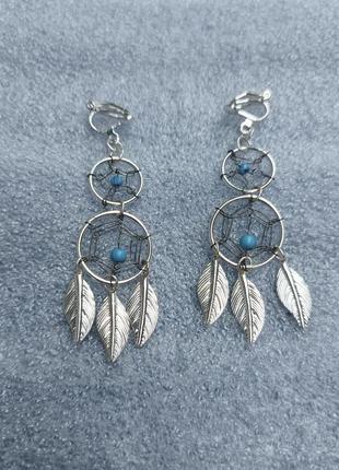 Клипсы серёжки ловец снов