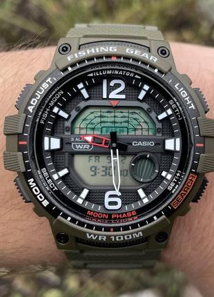 Годинник рибацький casio wsc-1250h-3a fishing gear6 фото