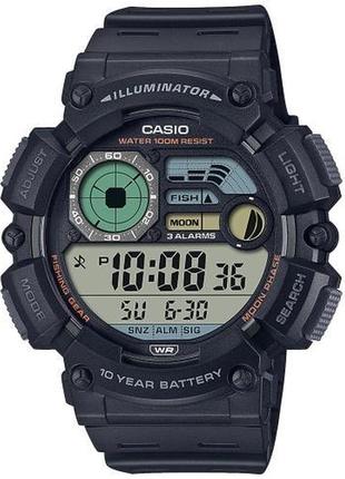 Годинник наручний casio ws-1500h-1a fishing timer для риболовлі1 фото