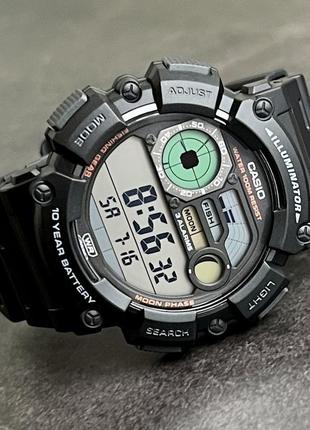 Часы наручные casio ws-1500h-1a fishing timer для рыбалки3 фото
