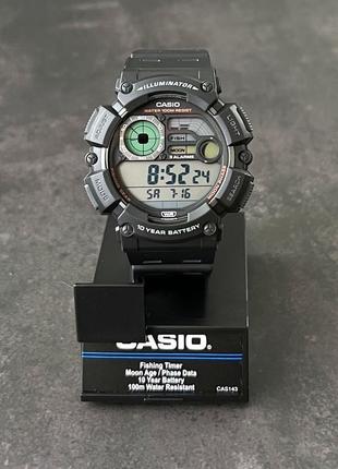 Часы наручные casio ws-1500h-1a fishing timer для рыбалки2 фото