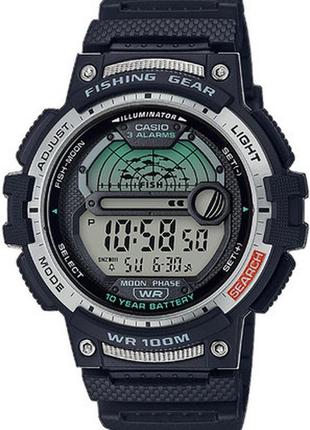 Часы наручные casio ws-1200h-1a fishing gear для рыбалки