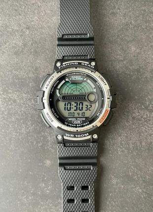 Часы наручные casio ws-1200h-1a fishing gear для рыбалки6 фото