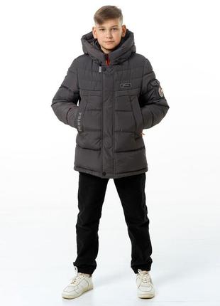 Пуховик зимний для мальчика подростка детский на экопухе gary синий куртка зимняя nestta на зиму8 фото