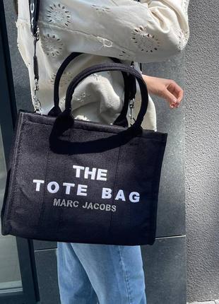 Сумка marc jacobs the large tote bag black textile