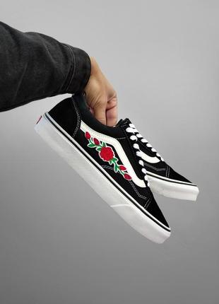 Новинка ▪︎ стильні кеди vans old skool rose art2 фото