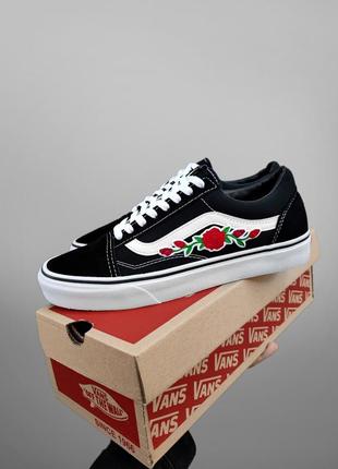 Новинка ▪︎ стильні кеди vans old skool rose art5 фото