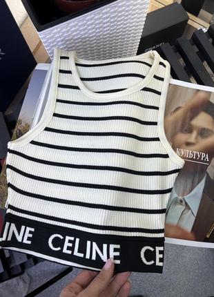 Наймодніші смугасті топи в рубчик в стилі celine8 фото