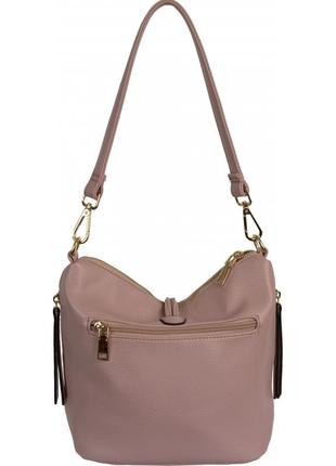 Вместительная симпатичная женская сумочка небольшого размера из качественной экокожи сумка женская с брелком 110515 фото