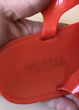 Босоножки красные резиновые силиконовые сандалии michael kors майкл корс6 фото