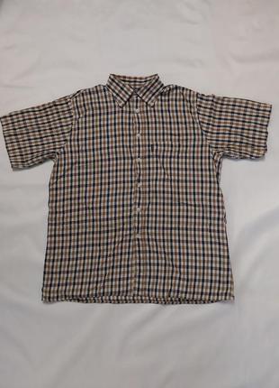 Сорочка з коротким рукавом aquascutum mens short sleeve check shirt