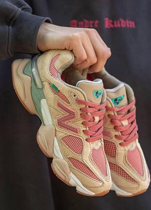 Жіночі кросівки new balance 9060 x joe freshgoods inside voices bady shower pink 36-37-39