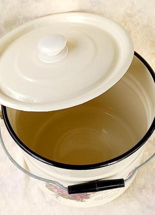 Ведро эмалированное с крышкой idilia "12242/25" (12л)2 фото