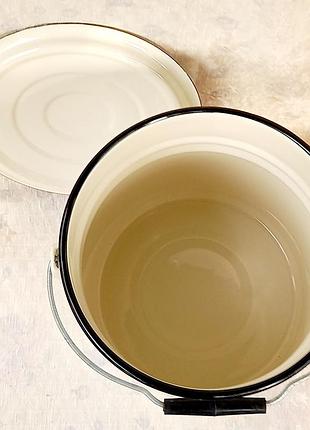 Ведро эмалированное с крышкой idilia "12242/25" (12л)3 фото